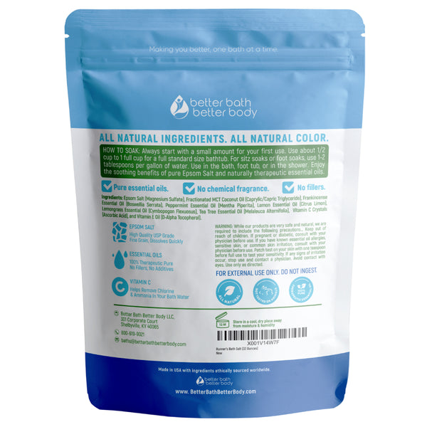 Runner's Bath Salt - Tea Tree Oil - Better Bath Better Body