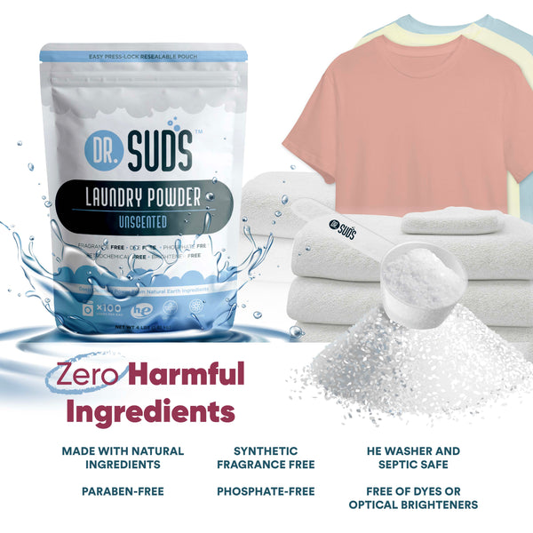 Dr Suds Laundry Powder Unscented For Sensitive Skin Better Bath Better Body