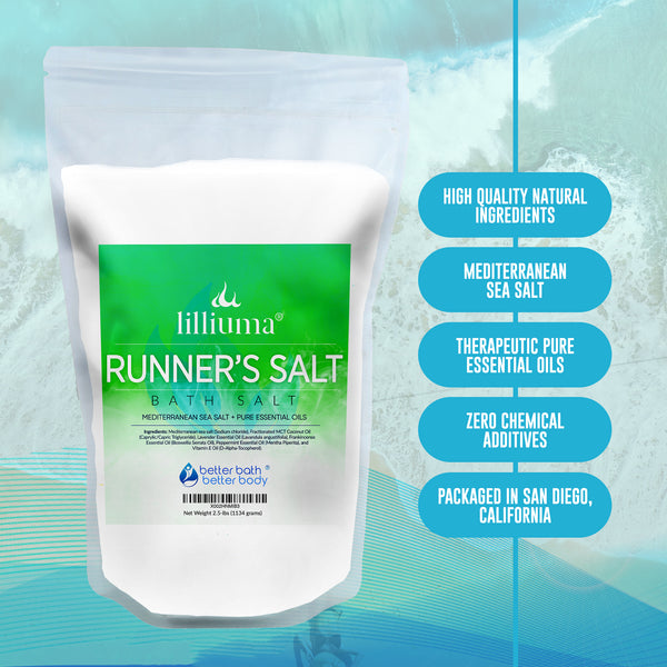 Lilliuma Runner's Bath Salt - Mediterranean Sea Salt Bath Soak – Better ...