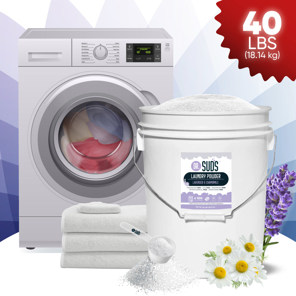 Bulk Size Dr Suds Laundry Powder Lavender - Bulk Bucket (40 LBS)