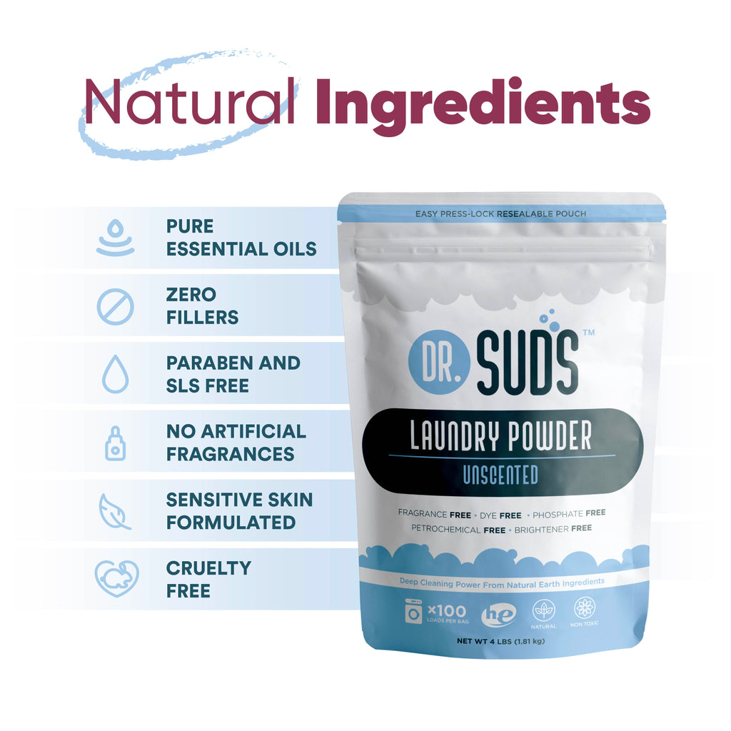 Dr Suds Laundry Powder Unscented For Sensitive Skin – Better Bath