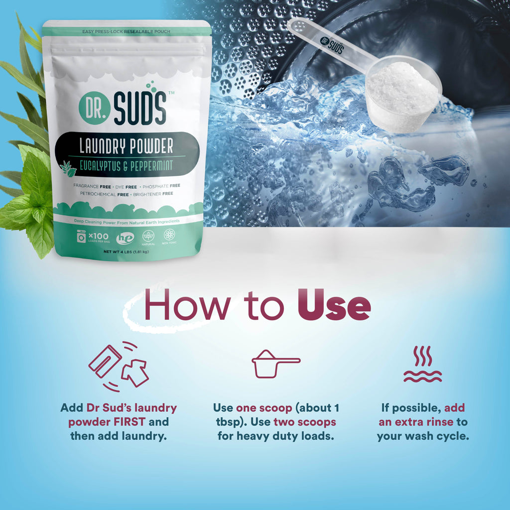 Dr Suds Natural Laundry Powder Eucalyptus Peppermint