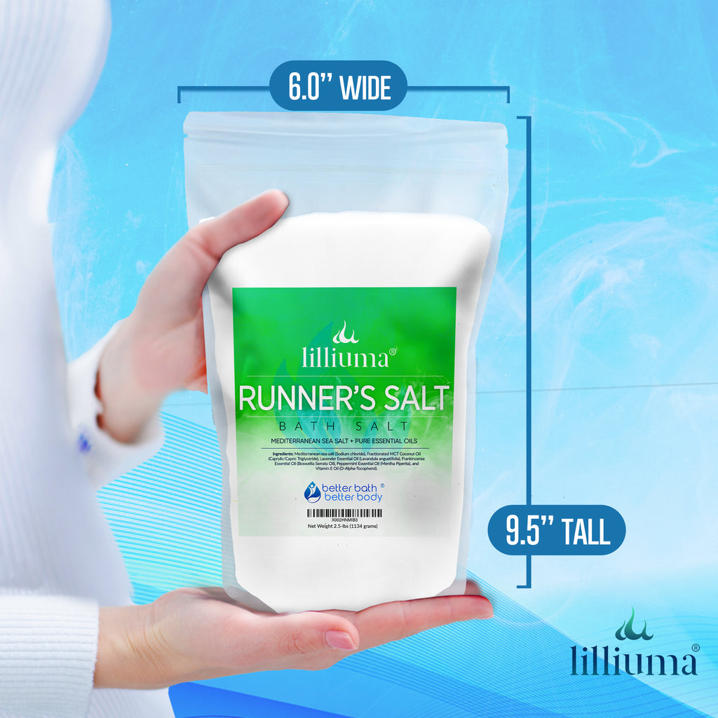 Lilliuma Runner's Bath Salt - Mediterranean Sea Salt Bath Soak – Better ...