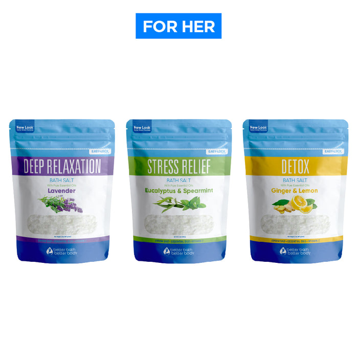 Bath Salts For Her (3-Pack) Valentine's Bundle