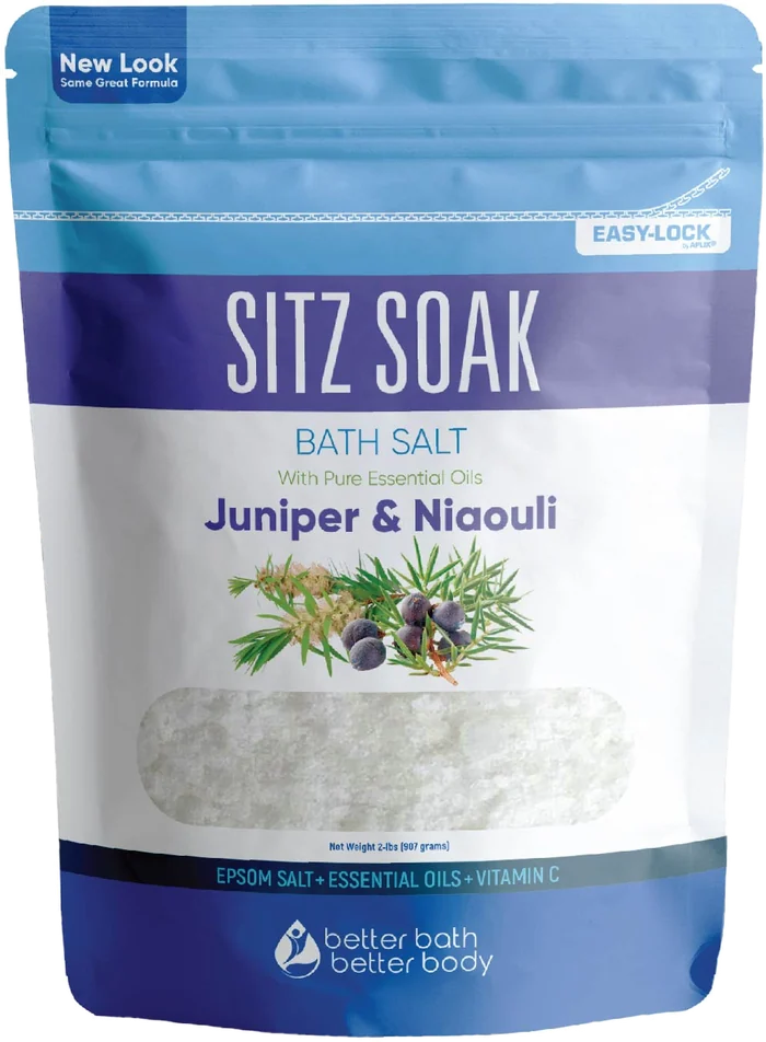 Better Bath Better Body Sitz Soak bath salt with juniper and niaouli essential oils